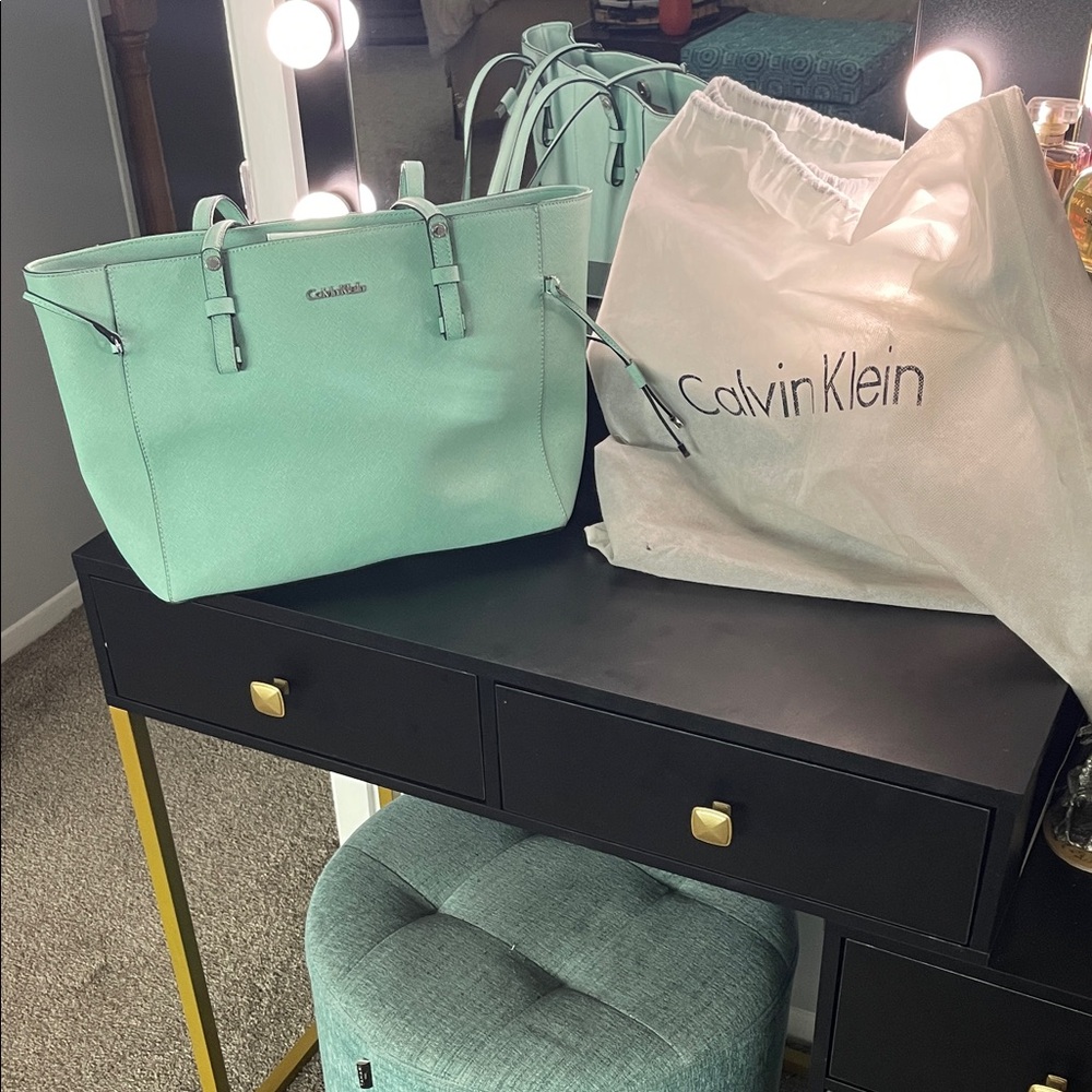 Calvin Klein Light Green Tote